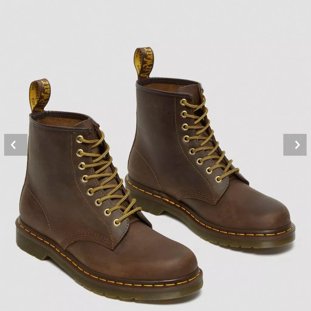 Dr. Martens Men's Brown Leather Boots